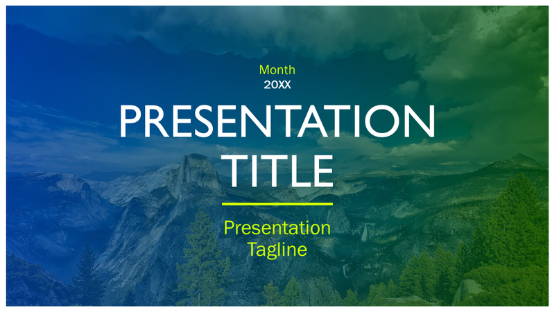 Outdoors presentation Outdoors presentation