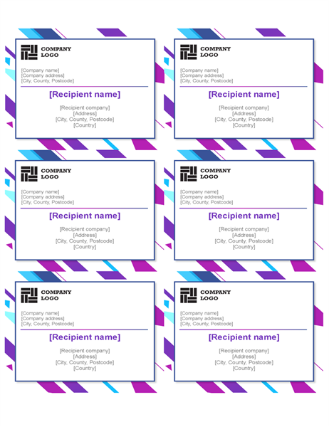Purple graphic labels (6 per page) Purple graphic labels (6 per page)