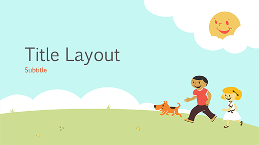 Children playing education presentation (cartoon illustration, widescreen) Children playing education presentation (cartoon illustration, widescreen)