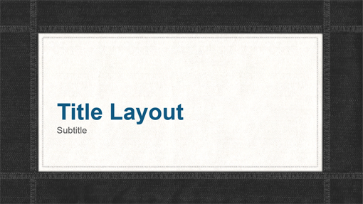 Stitched denim borders presentation (widescreen) Stitched denim borders presentation (widescreen)