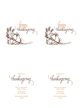 Thanksgiving invitation Thanksgiving invitation