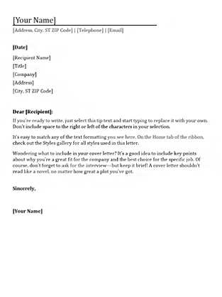resume cover letter office templates