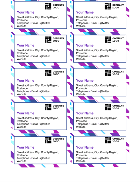 Purple graphic business cards Purple graphic business cards