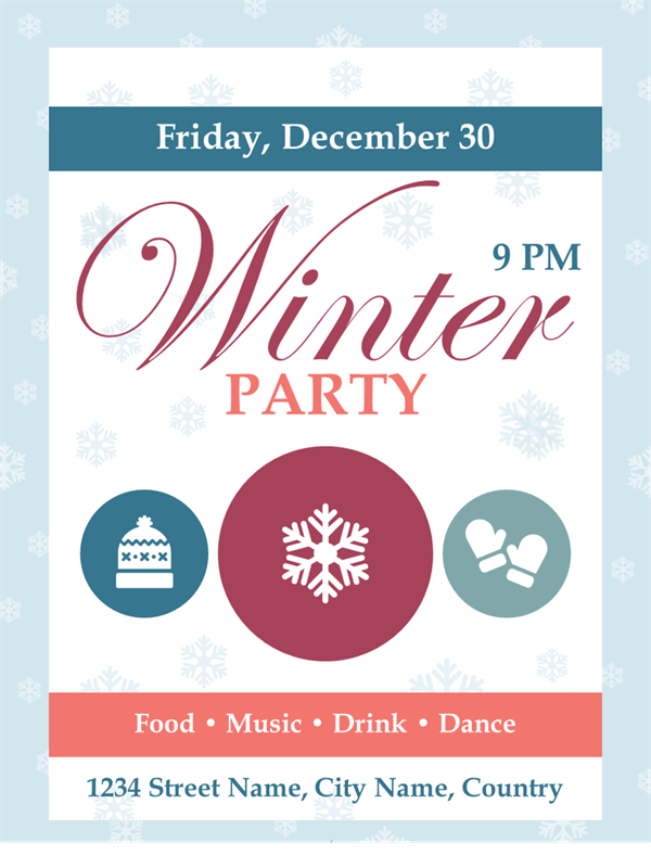 Winter party printables Winter party printables