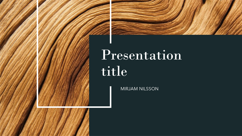 Dark wood presentation Dark wood presentation