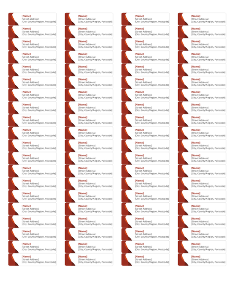 Drift labels (80 per page) Drift labels (80 per page)