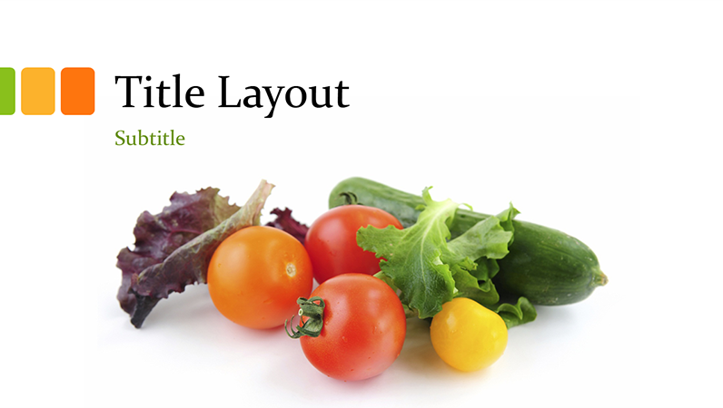 Fresh food presentation (widescreen) Fresh food presentation (widescreen)
