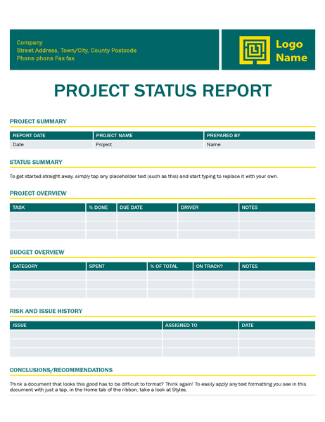 Project status report (Timeless design) Project status report (Timeless design)