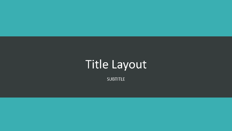 Teal banded presentation (widescreen)