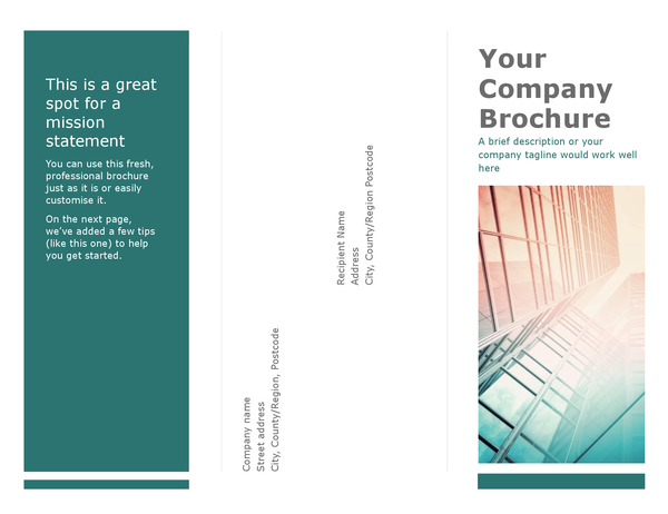 Tri-fold brochure (blue) Tri-fold brochure (blue)