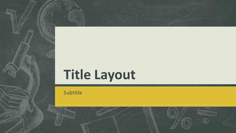 Educational subjects presentation, blackboard illustrations design (widescreen)
