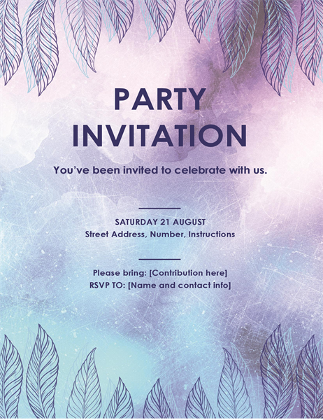 Party Invitation Flyers Free Printable