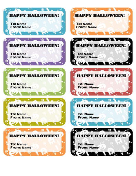 Halloween labels (10 per page) Halloween labels (10 per page)