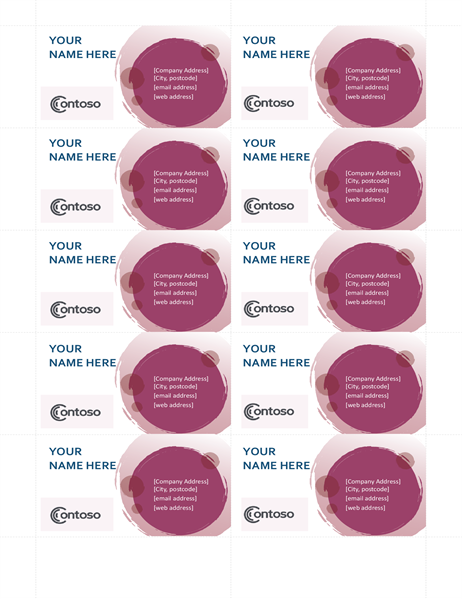 Roze visitekaartjes Roze visitekaartjes