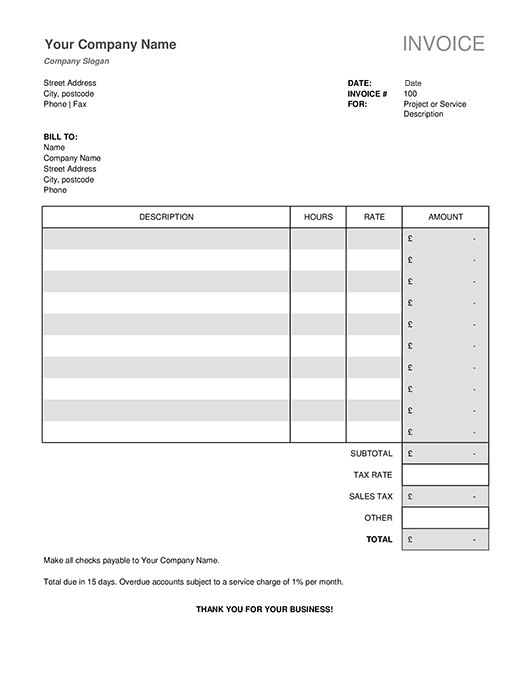 Business invoice (Timeless design)