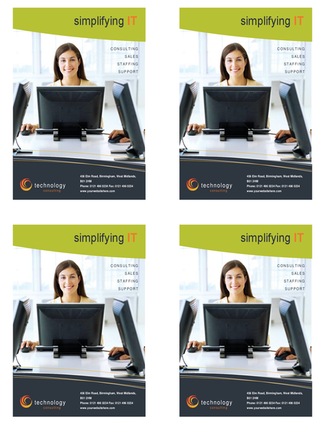 Technology business flyer (quarter-page, four per page) Technology business flyer (quarter-page, four per page)