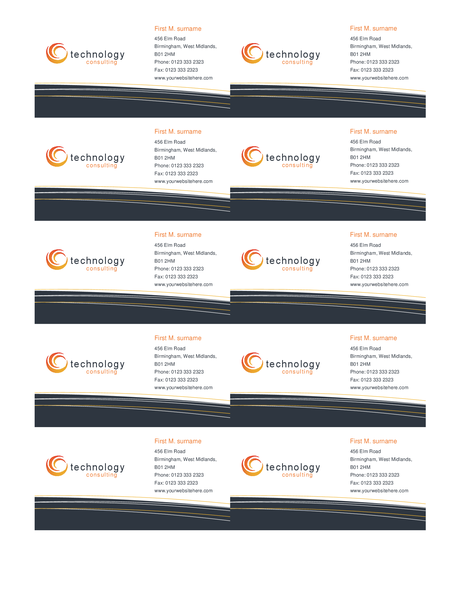 Technology business card (10 per page) Technology business card (10 per page)