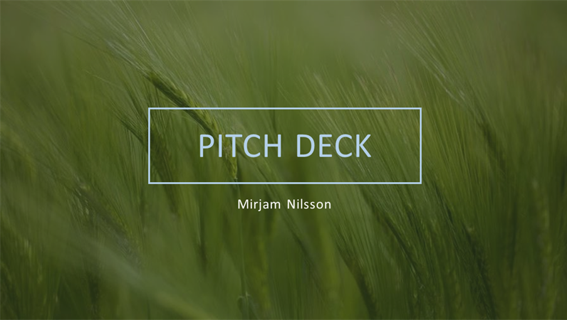Green pitch deck Green pitch deck