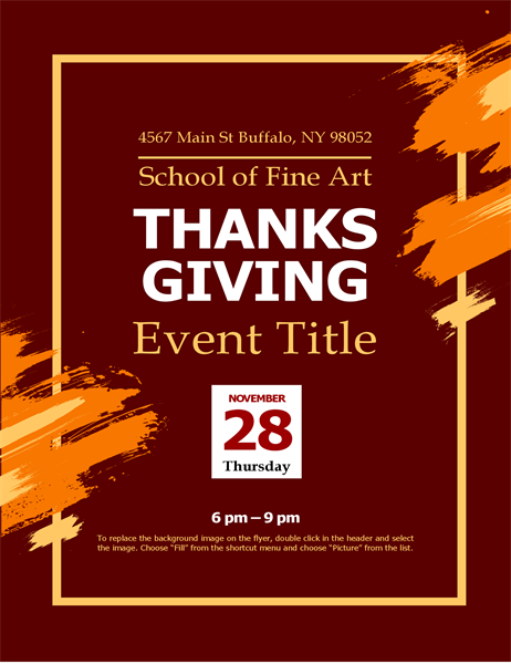 Prospectus d’invitation pour Thanksgiving Prospectus d’invitation pour Thanksgiving
