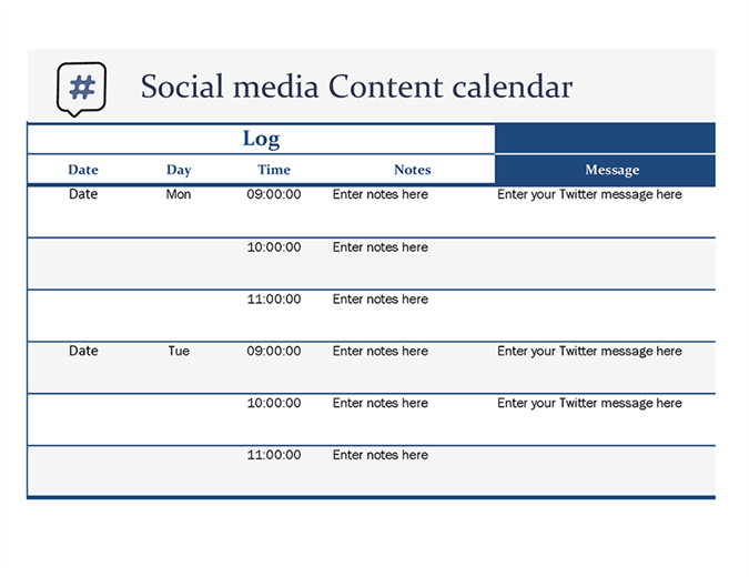 Social media content calendar Social media content calendar
