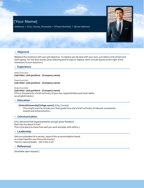 Blue sky CV Blue sky CV
