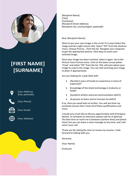 Organic shapes cover letter Organic shapes cover letter
