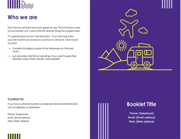 Travel booklet Travel booklet