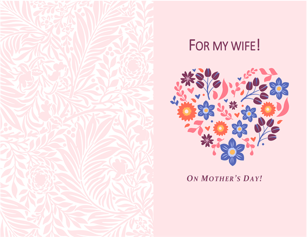 Floral heart Mother’s Day card Floral heart Mother’s Day card
