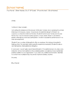 Recommendation letter template for student