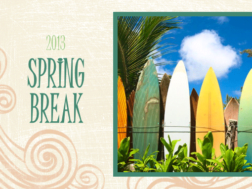 Spring Break photo album (beach design, widescreen) Spring Break photo album (beach design, widescreen)