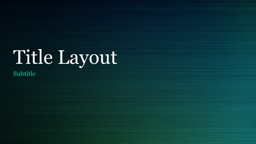 Green brushed metal presentation (widescreen)