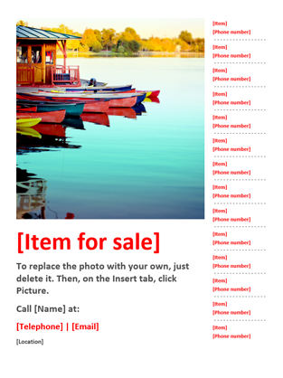 For sale flyer For sale flyer