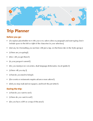 plan a trip