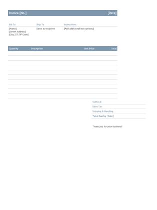 Business invoice (Timeless design) Business invoice (Timeless design)
