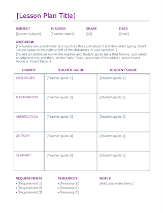 daily lesson planner