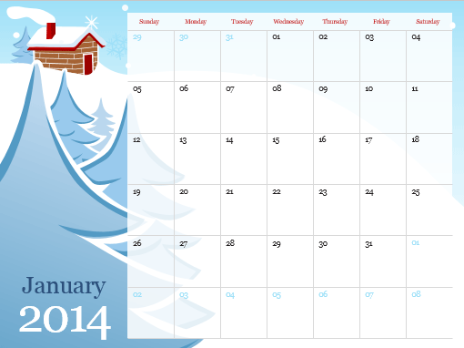 2014 illustrated seasonal calendar (Sun-Sat) 2014 illustrated seasonal calendar (Sun-Sat)