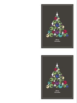 Christmas cards (tree of ornaments, 2 per page) Christmas cards (tree of ornaments, 2 per page)