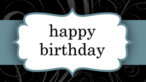 Birthday card (Blue Ribbon design, half-fold) Birthday card (Blue Ribbon design, half-fold)