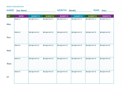 Teacher homework tracker survey