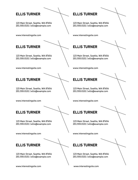 Modern angles business cards Modern angles business cards