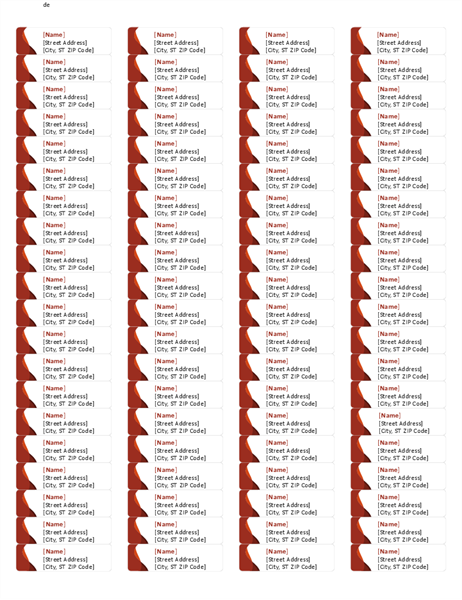 Drift labels (80 per page) Drift labels (80 per page)