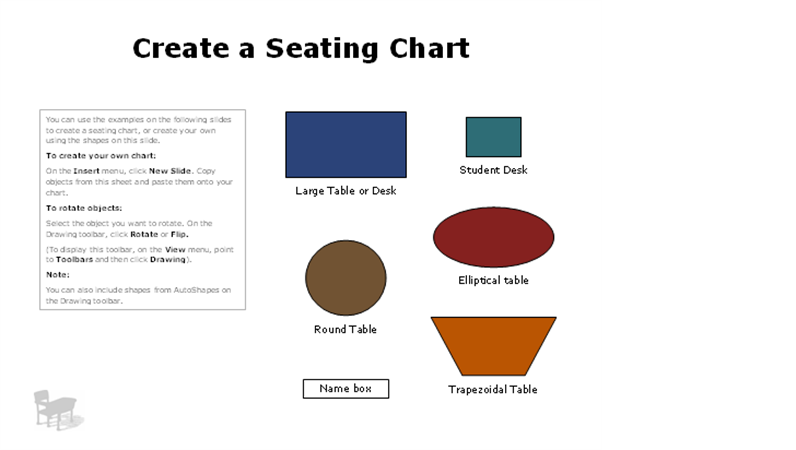 Waitress Seating Chart