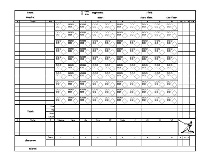 Printable Baseball Scorebook That are Candid Wright Website
