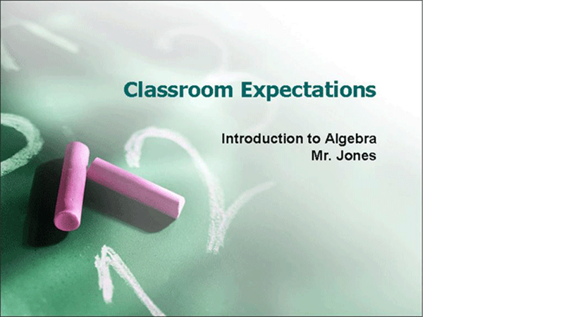 Classroom expectations presentation Classroom expectations presentation