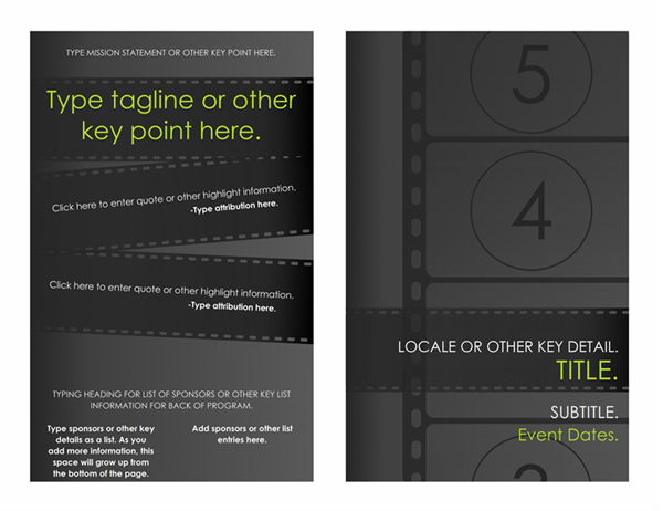 Film festival program Film festival program