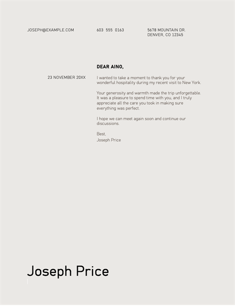 Personal Letterhead