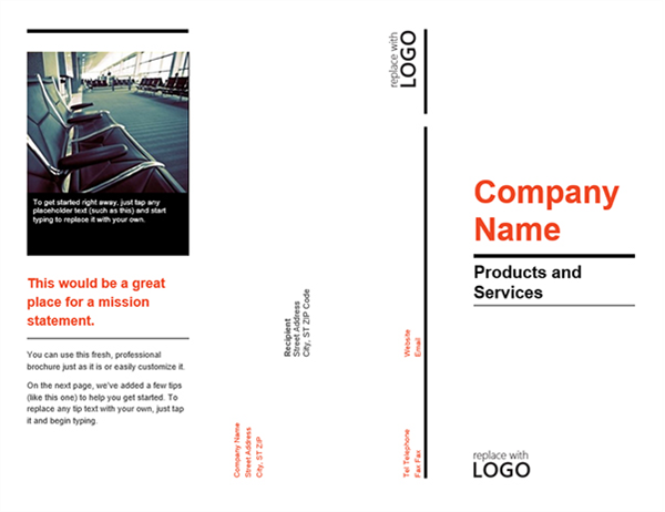 Tri-fold brochure (Red and Black design) Tri-fold brochure (Red and Black design)