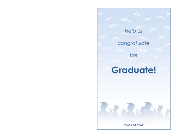 Graduation party invitation (Graduation Party design, half-fold) Graduation party invitation (Graduation Party design, half-fold)