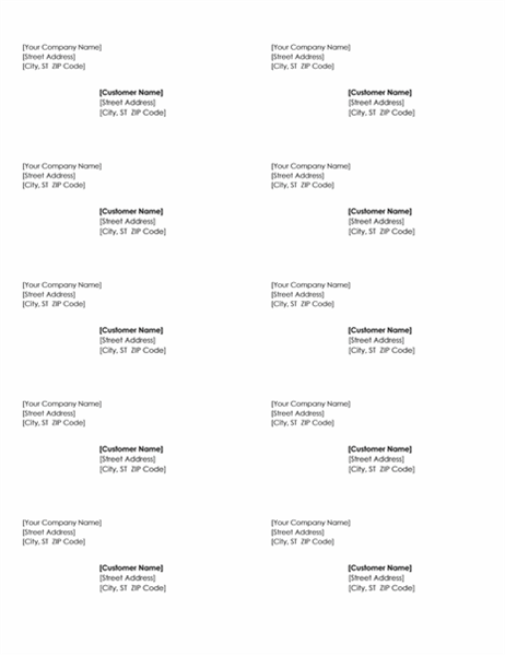 Shipping labels (Simple Lines design, 10 per page) Shipping labels (Simple Lines design, 10 per page)