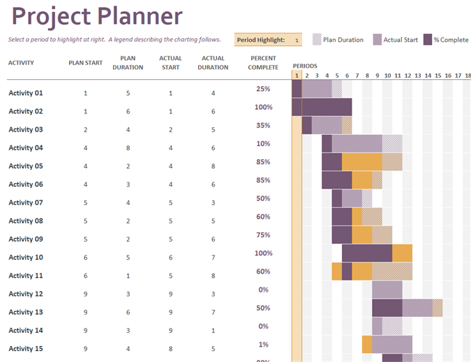 Microsoft Project Gantt Chart Timeline